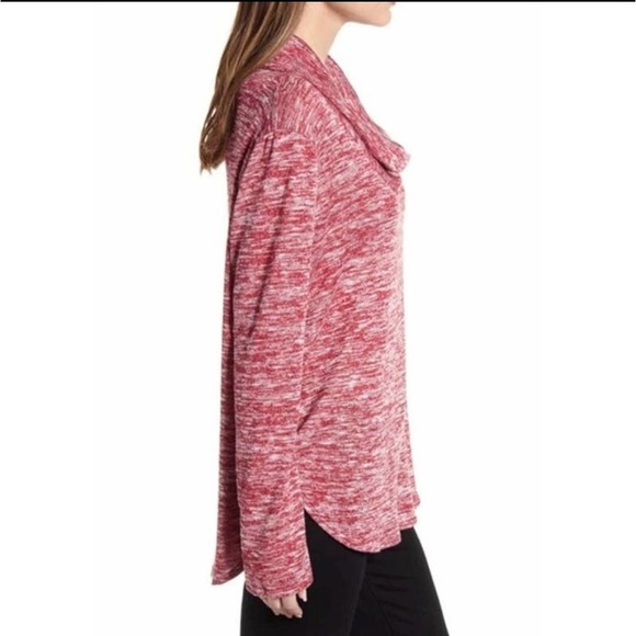 Caslon Space Knit Cowl Neck Tunic Sweater Sz XS - Picture 7 of 11